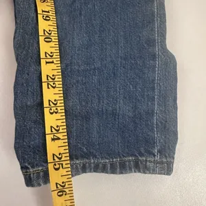 Levis Overalls Womens Small Blue Cotton Denim Bib Straight Leg Distressed Jeans thumbnail 12