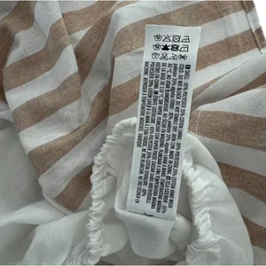 English Factory Crop Top Tan White Striped Ruffle Strap Womens Medium NEW thumbnail 7