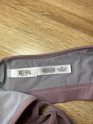 Victoria Sport Mauve Laser-Cut Crisscross Back Sports Bra M thumbnail 6
