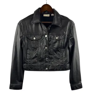 Universal Threads Women’s Small Black Faux Leather Jacket thumbnail 1