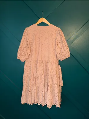 Gibson & Latimer Eyelet Puff Sleeve Belted Dress Size XL thumbnail 4