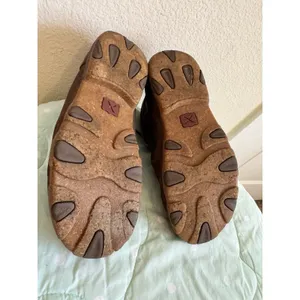 Twisted X Brown Woven Leather Lace-Up Chukka Ankle Boots Round Toe US 4 thumbnail 14