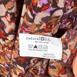 Like New NATURAL LIFE Floral Tiered Maxi Dress Size Medium thumbnail 7