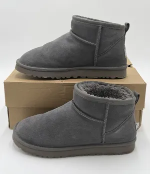 New Authentic UGG Classic Ultra Mini 1116109 Women's Fashion Boots Grey thumbnail 1