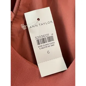 Ann Taylor Sheath Dress Coral Pink‎ Crew Neck Short Sleeve Size 6 thumbnail 7