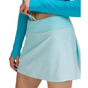 Lululemon Pace Rival Mid-Rise Skirt Tall Heather Lux Multi Icing Blue thumbnail 1