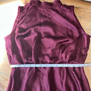 Lulus Classic Elegance Plum Chiffon Sleeveless Mock Neck Maxi Dress – Size M thumbnail 3
