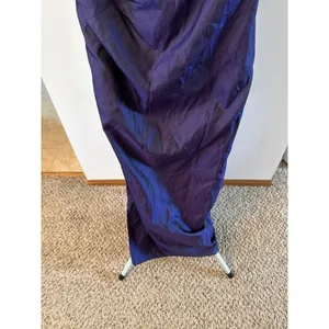 Alfred Angelo Dream Maker Purple One‎ Shoulder Flower Ruched Gown Size 11/12 thumbnail 9