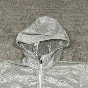 Helly Hansen Jacket Womens Small White Lace Print Hiking Lightweight Hooded thumbnail 2