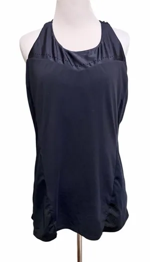 Fabletics black Performance Mesh Racerback Tank top thumbnail 1