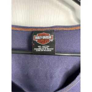 Harley Davidson Graphic Short Sleeve T-Shirt With Leather Strands thumbnail 3