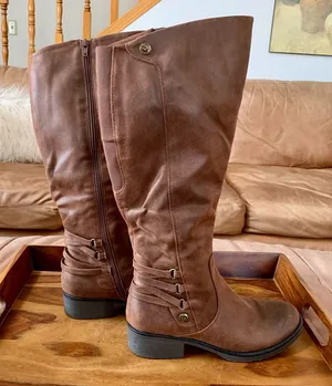 BareTraps Brown Leather Tall Boots thumbnail 1