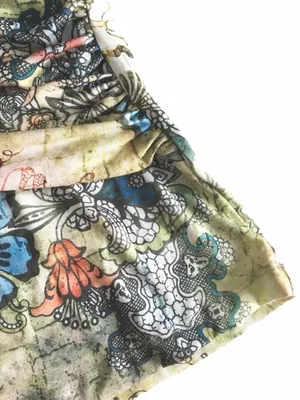 new Boho Chic ❤︎ Floral Watercolor Print Draped Halter Top ❤︎ Pin Up ❤︎ Large thumbnail 9