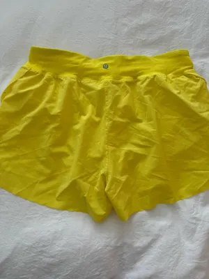 Lululemon Yellow Running Shorts thumbnail 2
