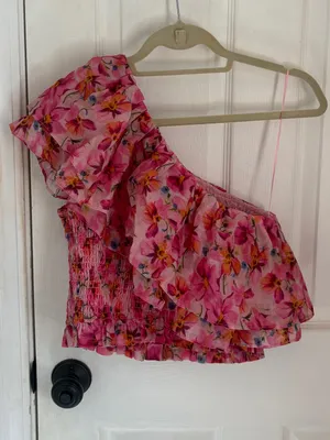 Endless Rose Two Piece Ruffle Skirt and One Shoulder Top Floral Set thumbnail 5