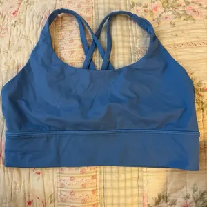 Lululemon Blue Sports Bra with Criss-Cross Straps and Medium Support thumbnail 1