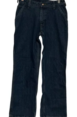 Carhartt For Women Midrise‎ Washed Denim Dungaree Jeans Size 2 x 28 thumbnail 1
