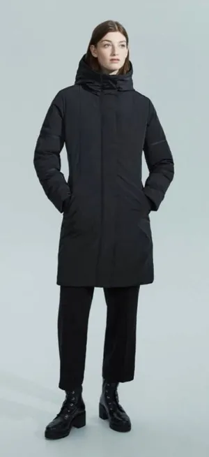 NWT Black Premium Down Filled Parka Coat Jacket XXS WhiteSky thumbnail 1