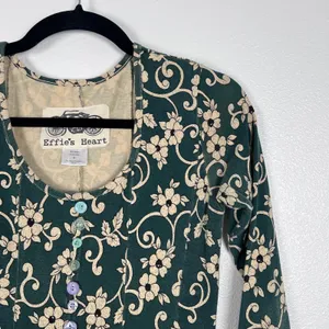 Effies Heart Women's 3/4 Sleeve Floral Dress Sz S thumbnail 3