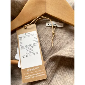 OGL Sweater V-Neck Collar Ribbed Heather Brown Tan Size Small NEW thumbnail 8