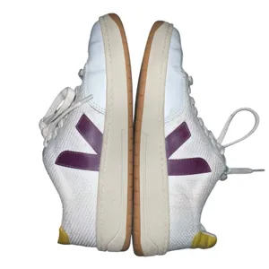 Veja V12 Leather Tennis Shoes Women Size 8‎ Sneakers Purple V Low Top Athletic thumbnail 7