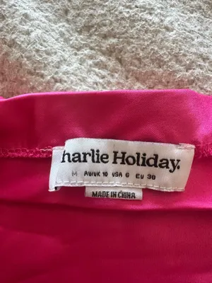 Charlie Holiday pink silk maxi skirt thumbnail 2