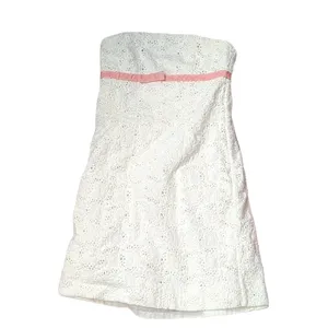 LILLY Pulitzer Vintage White Strapless Dress Size 2 thumbnail 2