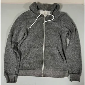American Apparel Gray Marled Zipper Sweater Sweatshirt Hoodie Outerwear XS 🩶 thumbnail 3