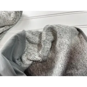 Thread & Supply Heather Grey Quarter Zip Fleece Pullover XL Gray thumbnail 6