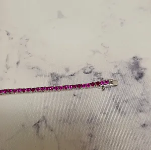 Lili Claspe Ruby Flame Tennis Bracelet New No Tag Red thumbnail 4