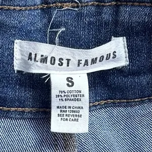 Y2K Almost Famous‎ Micro Mini Denim Pleated Skort Low Rise Grunge Skater S thumbnail 8