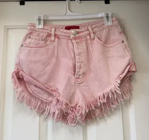 Jean shorts Pink Size M thumbnail 1
