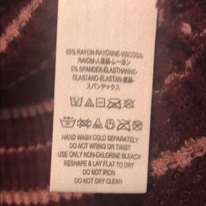 We The Free mock turtleneck long sleeve top dark plum size M thumbnail 6