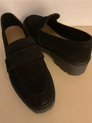 & Other Stories women Black Suede Platform Loafer shoes US 10 thumbnail 1
