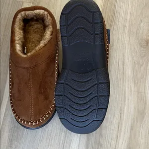 Zigzagger Casual Brown Suede Fleece-Lined Slip-On Slippers Size 8 thumbnail 5