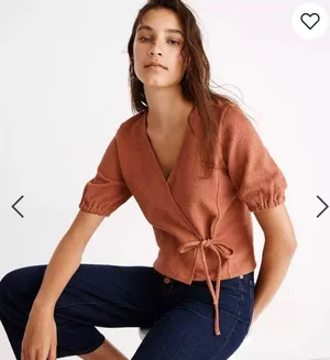 Madewell Texture & Thread Wrap Top thumbnail 1