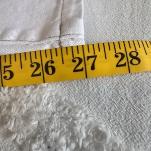 Calvin‎ Klein Women's Sz 2 White Denim Jeans Low Rise Flare 30x27 Short thumbnail 13