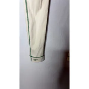 SET Active Courtside Volley Leggings in a cream green stitching sz S thumbnail 6