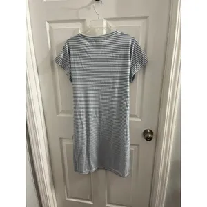 Merokeety Striped T Shirt Dress Blue/White Size L thumbnail 5