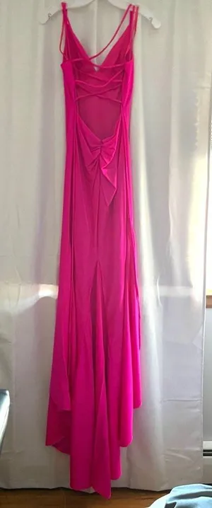 Dave and Johnny Hot Pink Prom Dress thumbnail 5