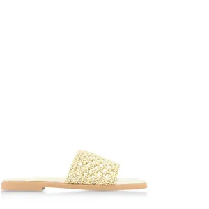 NEW - Open Toe Woven Band Flat Sandals - Gold tone, SIZE 10 thumbnail 2