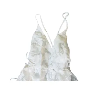 NWT Lulus Small Feeling Like Forever White Jacquard Organza Lace-Up Midi Dress thumbnail 4