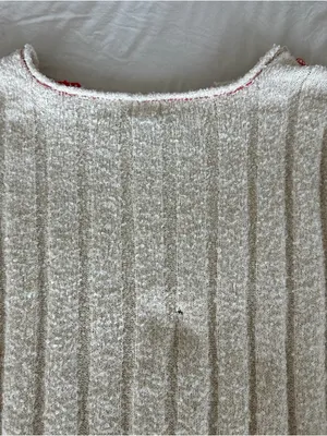 Cream BDG sweater red stitching thumbnail 4