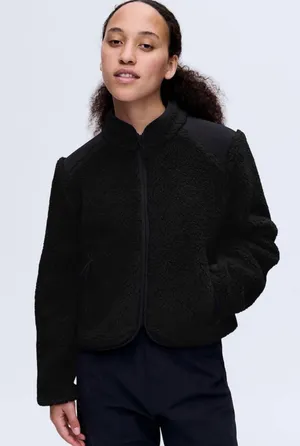 Outdoor Voices Candy Fleece Jacket Black Size Small thumbnail 1