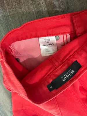 Hudson Jeans Gemma Red Jeans Shorts size 25 thumbnail 8