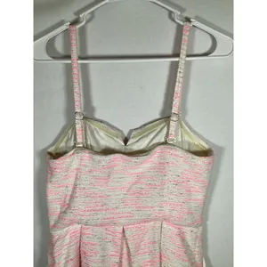 Anthropologie Moulinette Soeurs Tweed Pasteque Dress Size 6‎ White Pink Wedding thumbnail 8