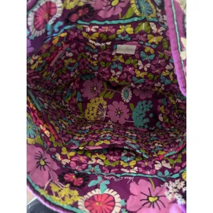 Vera‎ Bradley Y2k Plum Petals Quilted Cotton Tote Bag Purple Floral Butterfly thumbnail 8