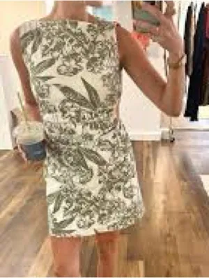 Abercrombie & Fitch green and white floral mini dress with cutouts NWOT medium thumbnail 1
