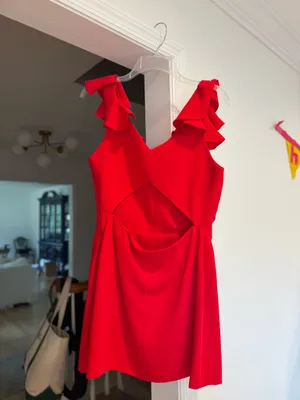 Red Amanda Uprichard Mini Dress thumbnail 2