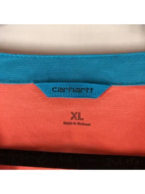Carhartt Women's Force Cross-Flex V-Neck Scrub Top Pockets Orange XL thumbnail 3